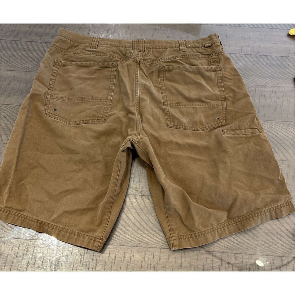 rei mens shorts brown canvas khakis casual travel chino size 36 - Picture 4 of 5